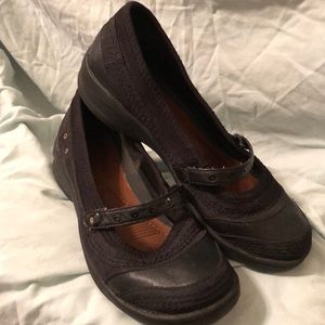 Black Mary Jane style slip on shoes